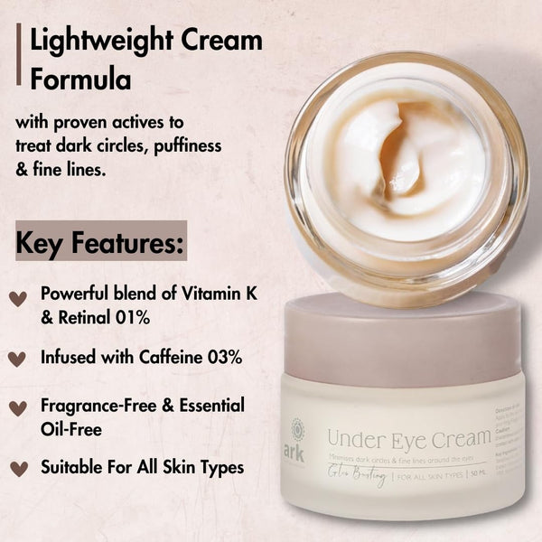 Glow Boosting Under Eye Cream | Gel for Dark Circles: Ark Natural